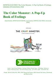 Sep 03, 2019 · kindle store. Download Free The Color Monster A Pop Up Book Of Feelings Ebook Epub Kindle Pdf