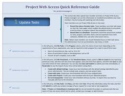 Download Project Web Access Quick Reference Guide For
