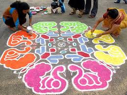 All indian females searching for this festival season. A Personal Account Of Street Rangolis During Pongal 2015