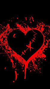 Broken Heart Splash red blood drops ...