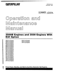 Caterpillar Operation And Maintenance Manual 3500 B Engines S