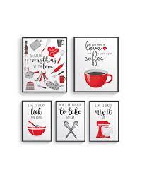 red gray kitchen wall decor red gray