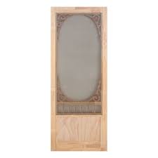 Simple Design Pine Wood Screen Door
