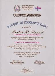 Certificate Of Appreciation Sample Wordings For Guest