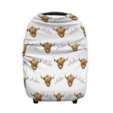 Farm Cow Baby Car Seat Canopy Cover