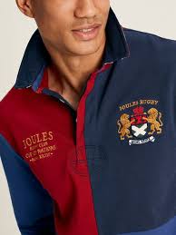 joules harlequin rugby shirt with
