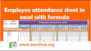 employee attendance sheet in excel with