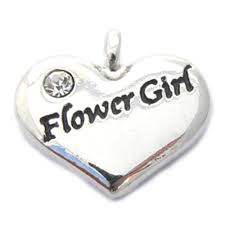 Wedding Heart Charm Flower Girl