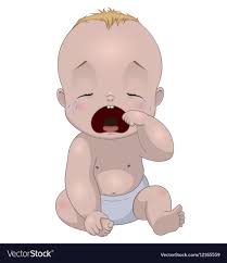 funny baby crying royalty free vector