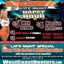 enjoy late night happy hour at hooters