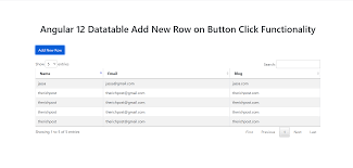 angular 12 data table add new row on