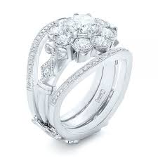 Custom Diamond Interlocking Engagement Ring 102845 Seattle