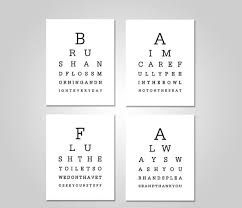 Eye Chart Kids Bathroom Wall Art Kids Bathroom Monsters Printable Wall Art Instant Download Diy Printable Wall Art