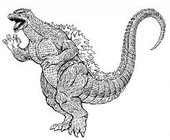 Godzilla is a huge ancient creature the hero of comics films and toys. Get This Online Printable Godzilla Coloring Pages 4z5cb