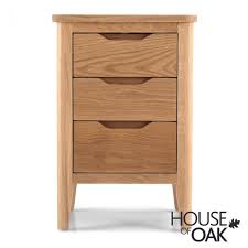 Copenhagen Oak 3 Drawer Bedside Cabinet