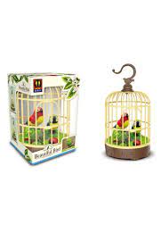 beautiful bird pet toy in hanging cage