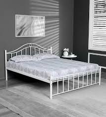 kichi queen bed in white colour by
