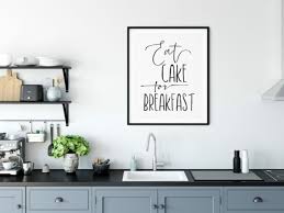 Breakfast Kitchen Wall Art Poster Print