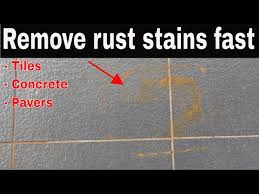 remove rust stains from tiles concrete