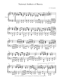 Sad meme songs guitar tutorialtab sheet music. National Anthem Of Russia Alexandrov Sheet Music For Piano 8notes Com