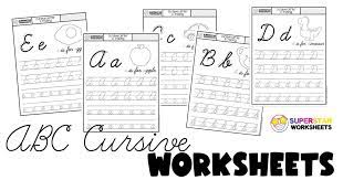 cursive tracing worksheets superstar