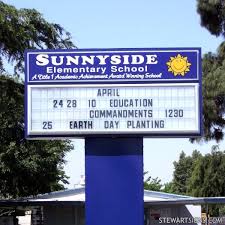 sign for sunnyside elementary