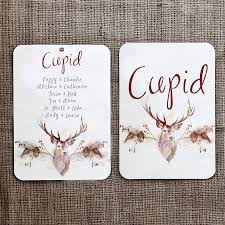 Reindeer Christmas Seating Plan And Table Name Cards