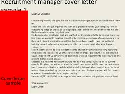 Recruitment Manager Cover Letter