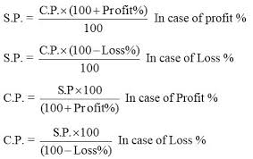 find percene profit or loss