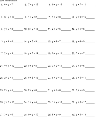 Pre Algebra Equations One Side Doc Math