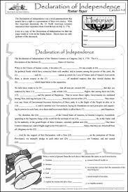 The worksheets look at the founding fathers, theories behind the creation of the document, and actual execution and timing of the history behind this great. Declaration Of Independence Poster Paper Social Studies Worksheets 4th Grade Social Studies 7th Grade Social Studies