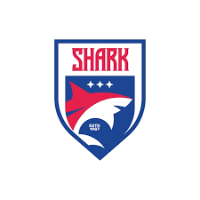 vector sport logo with shark ilration