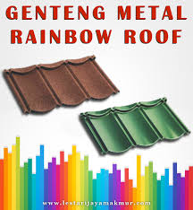 Harga genteng metal berpasir per lembar terbaru 2021. Harga Genteng Metal Rainbow Roof Terbaru Termurah 2021 Best Seller