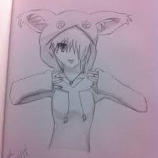 1001 ideas on how to draw anime tutorials pictures. Girl With Fox Ear Hoodie Drawing Mine By Wolf 6 Tailedfox On Deviantart