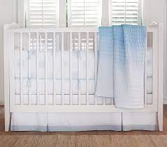 Blue Coastal Tie Dye Crib Bedding Set