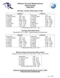 bell schedule bell schedule