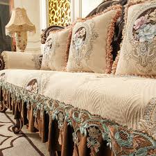 Textured Lace Sofa Cover 3 Seat Luxury