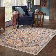 oriental weavers palmer blue orange 8 ft x 11 ft aztec area rug