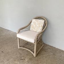 outdoor woven armchair side table