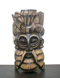 Traditional Tiki Wood Carving Mask