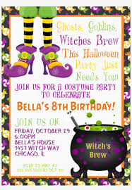 Halloween Themed Birthday Invitations Free Party Printable