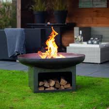 The stahl® firepit was designed with simple functionality and timeless beauty in mind. Juva Fire Pit In Industrial Steel Look On 80 Cm Redfire