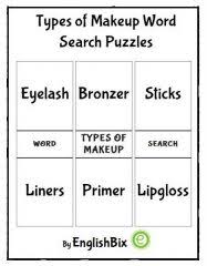 makeup and cosmetics worksheets