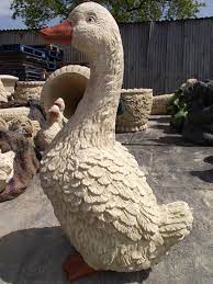 Large Stone Goose Garden Statue