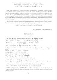 lista zadan algebra - Pobierz pdf z Docer.pl