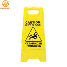 wet floor sign warning yellow wet