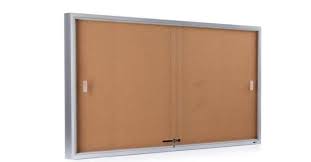 60 X 36 Enclosed Cork Board With