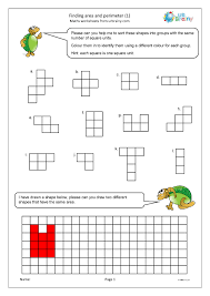 Find the area of the square shown below. Finding Area And Perimeter 1 Measuring And Time Worksheets For Year 4 Age 8 9 By Urbrainy Com