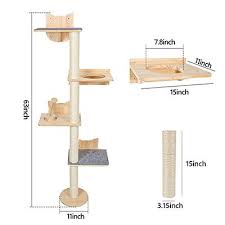 63 inch tall wall mounted cat furniture