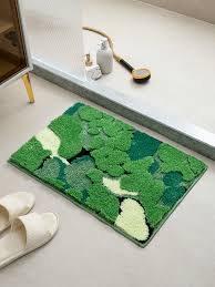 1pc 3d cute moss green bathroom rug